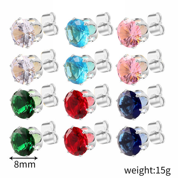 Alloy Geometric Light Luxury Electroplating Women's Earrings Sixpiece Set Jewelry