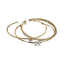 Alloy Geometric Light Luxury Style Electroplated Zircon Circle Letter Open Bracelet