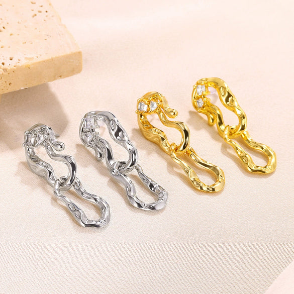 Alloy Geometric Light Luxury Women's Earrings Jewelry Piercing