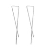 Alloy Geometric Line Hollow Metal Earrings With Electroplating