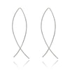 Alloy Geometric Line Hollow Metal Earrings With Electroplating