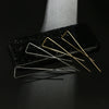 Alloy Geometric Line Hollow Metal Earrings With Electroplating