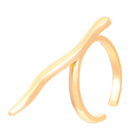 Alloy Geometric Line Opening Women's Light Luxury Diamond Finger Ring