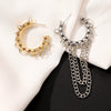 Alloy Geometric Long Tassel Chain Earrings For Women Electroplated