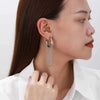 Alloy Geometric Long Tassel Chain Earrings For Women Electroplated