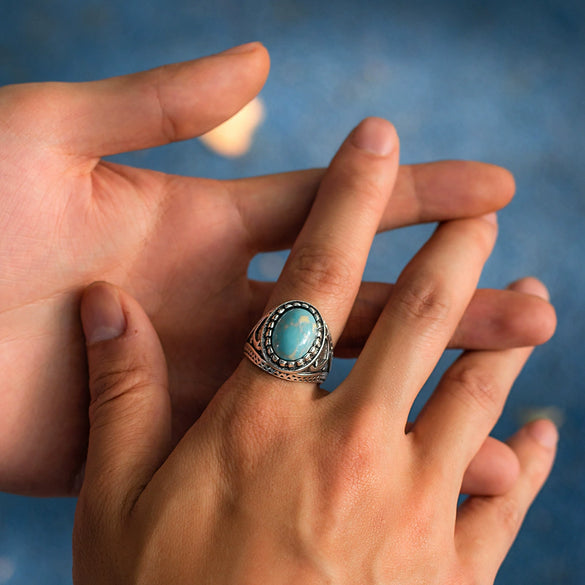 Alloy Geometric Men's Retro Ring