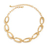 Alloy Geometric Metal Chain Necklace And Ring Set With Electroplating And Ins Style