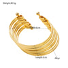 Alloy Geometric Metal Hollow Wire Drawing Electroplating Women's Personality Bracelet
