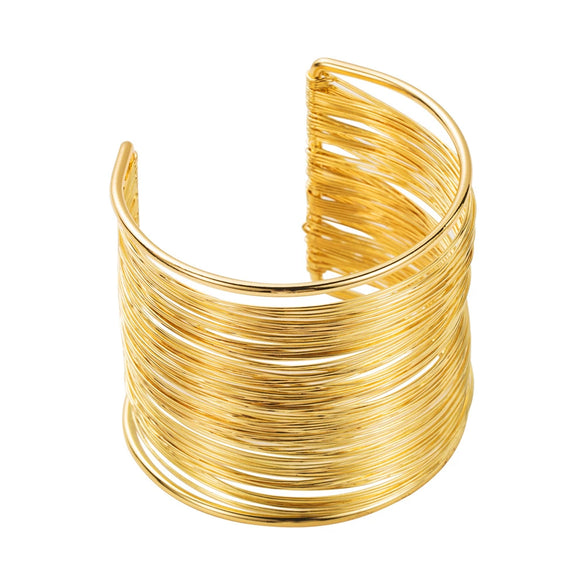 Alloy Geometric Metal Hollow Wire Drawing Electroplating Women's Personality Bracelet