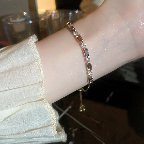 Alloy Geometric Microinlay Zircon Women's Bracelet