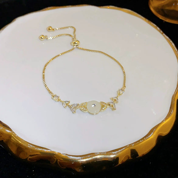 Alloy Geometric Microinlay Zircon Women's Bracelet