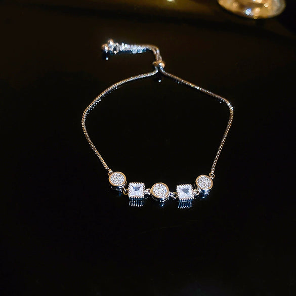Alloy Geometric Microinlay Zircon Women's Bracelet