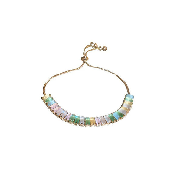 Alloy Geometric Microinlay Zircon Women's Bracelet