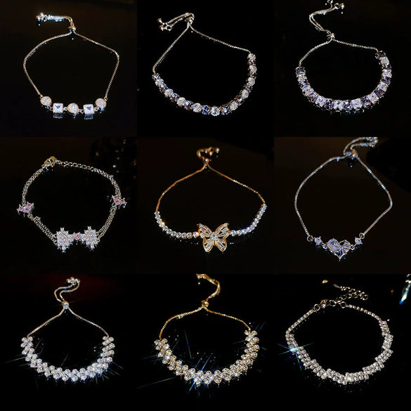 Alloy Geometric Microinlay Zircon Women's Bracelet