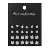 Alloy Geometric Micropaved Women's Earring Set