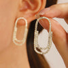 Alloy Geometric Micropaved Zircon Electroplated Paperclip Bracelet For Women