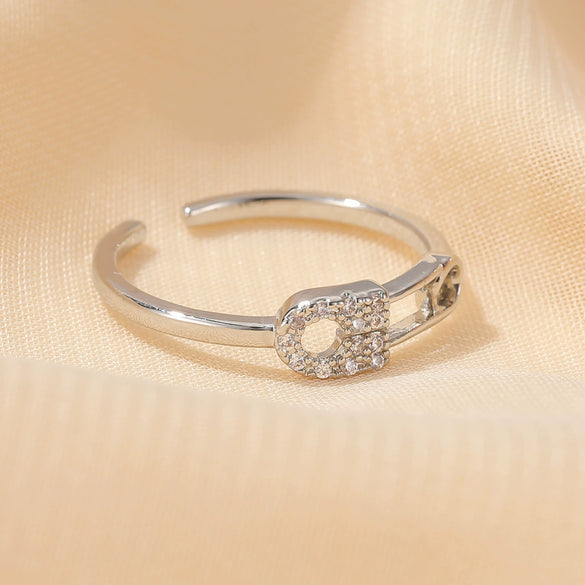 Alloy Geometric Micropaved Zircon Electroplated Paperclip Bracelet For Women
