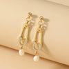 Alloy Geometric Micropaved Zircon Electroplated Paperclip Bracelet For Women