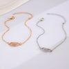 Alloy Geometric Micropaved Zircon Electroplated Paperclip Bracelet For Women