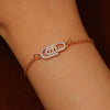 Alloy Geometric Micropaved Zircon Electroplated Paperclip Bracelet For Women