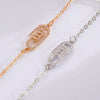 Alloy Geometric Micropaved Zircon Electroplated Paperclip Bracelet For Women