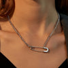 Alloy Geometric Micropaved Zircon Electroplated Paperclip Bracelet For Women