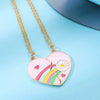 Alloy Geometric Minimalist Electroplated Twopiece Set Necklace With Stars Moon And Sun Splicing