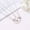 Alloy Geometric Minimalist Electroplated Twopiece Set Necklace With Stars Moon And Sun Splicing