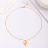 Alloy Geometric Minimalist Electroplated Twopiece Set Necklace With Stars Moon And Sun Splicing