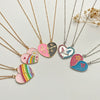Alloy Geometric Minimalist Electroplated Twopiece Set Necklace With Stars Moon And Sun Splicing