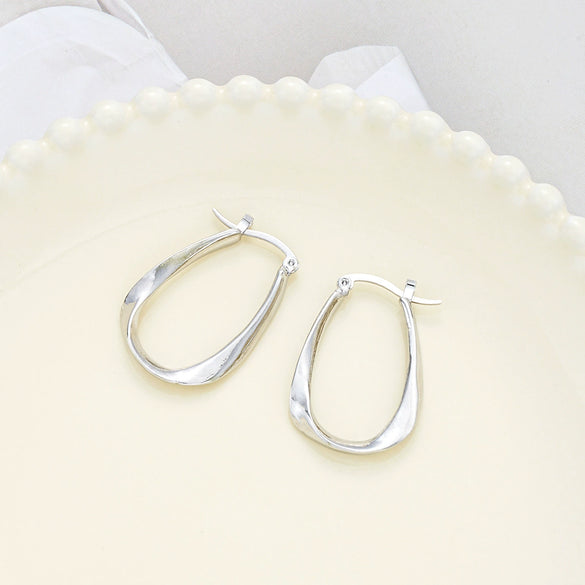 Alloy Geometric Mobius Earrings With Electroplating For Women