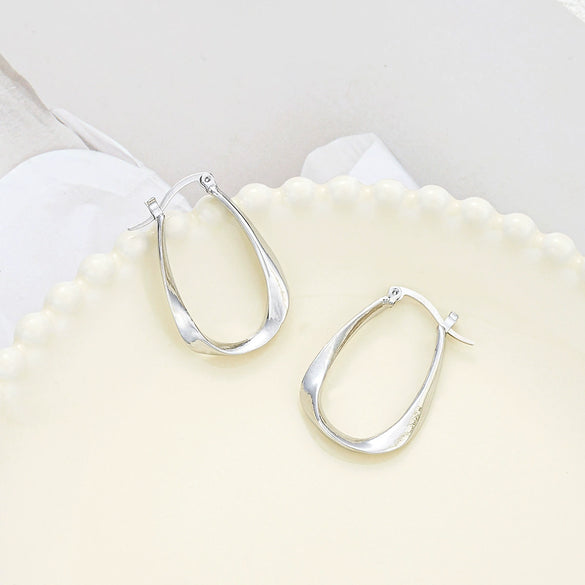 Alloy Geometric Mobius Earrings With Electroplating For Women