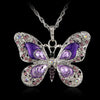 Alloy Geometric Multicolor Butterfly Pendant Necklace Electroplating Simple Retro Style