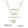 Alloy Geometric Multilayer Lotus Pendant Necklace For Women With Electroplated Blade Chain