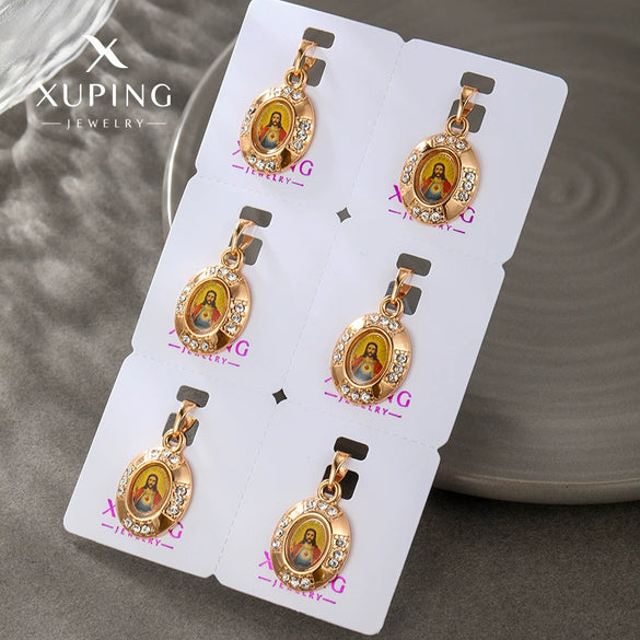 Alloy Geometric Niche Style Electroplated Microinlaid Zircon Necklace Pendant