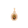 Alloy Geometric Niche Style Electroplated Microinlaid Zircon Necklace Pendant