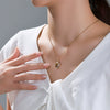 Alloy Geometric Niche Style Electroplated Microinlaid Zircon Necklace Pendant