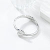 Alloy Geometric Open Metal Bracelet With Diamond Design