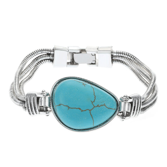 Alloy Geometric Oval Bracelet With Electroplating Design For Men And Women