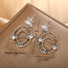 Alloy Geometric Oval Star Earrings For Women With Electroplating