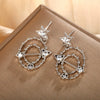 Alloy Geometric Oval Star Earrings For Women With Electroplating