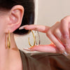 Alloy Geometric Oval Women's Earrings With Electroplating