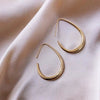 Alloy Geometric Oval Women's Earrings With Electroplating