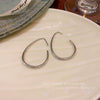 Alloy Geometric Oval Women's Earrings With Electroplating