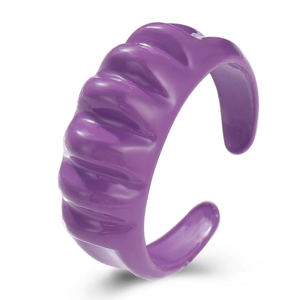 Alloy Geometric Painted Colorful Ring Unisex Retro Style
