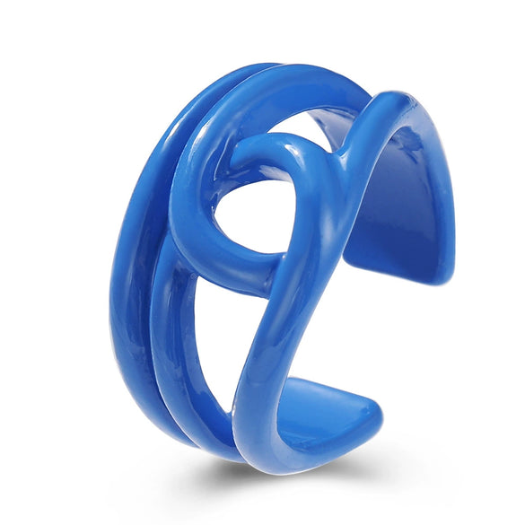Alloy Geometric Painted Colorful Ring Unisex Retro Style