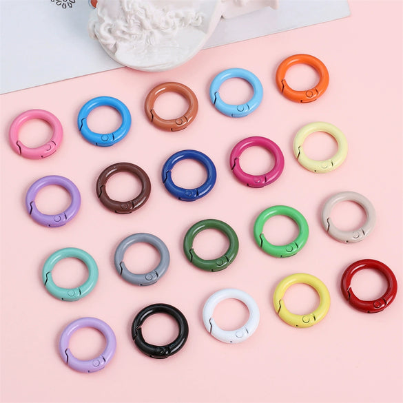 Alloy Geometric Painted Round Handmade Key Ring And Mobile Phone Chain Jewelry Accessories