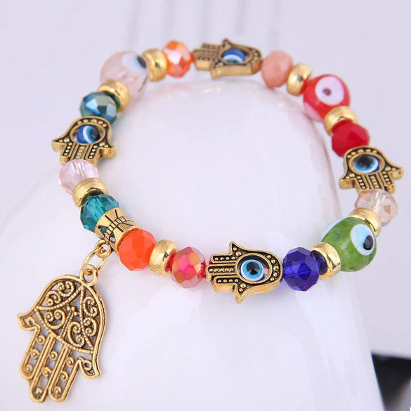 Alloy Geometric Palm Pendant Bracelet Jewelry Electroplated For Women