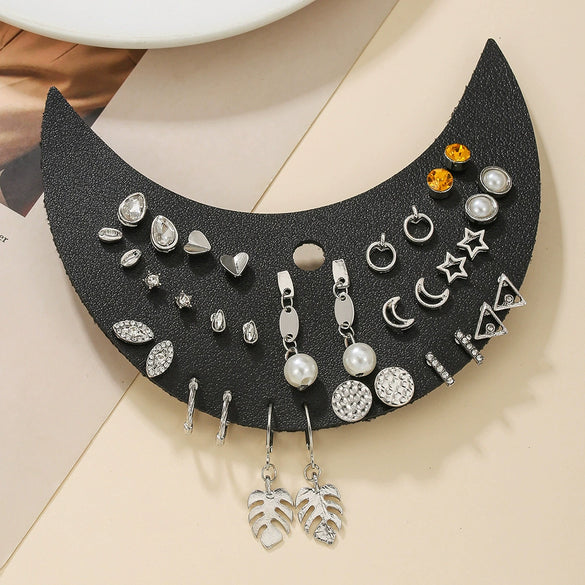 Alloy Geometric Pattern Fivepointed Star Electroplated Women's Earring Set