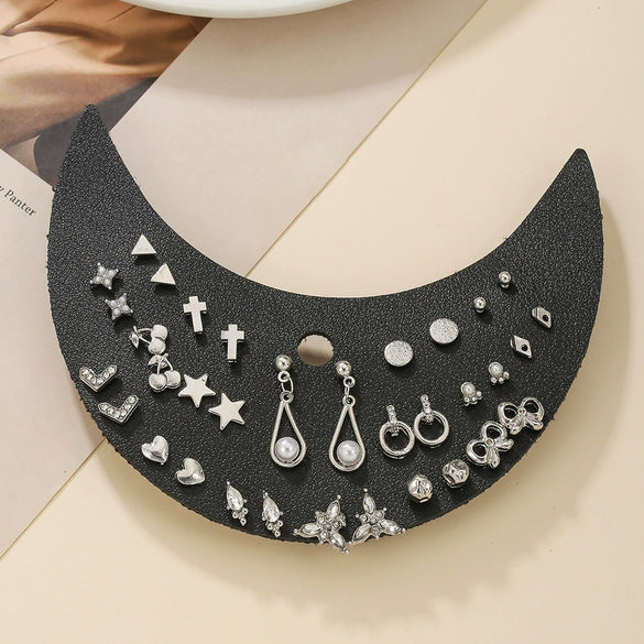 Alloy Geometric Pattern Fivepointed Star Electroplated Women's Earring Set